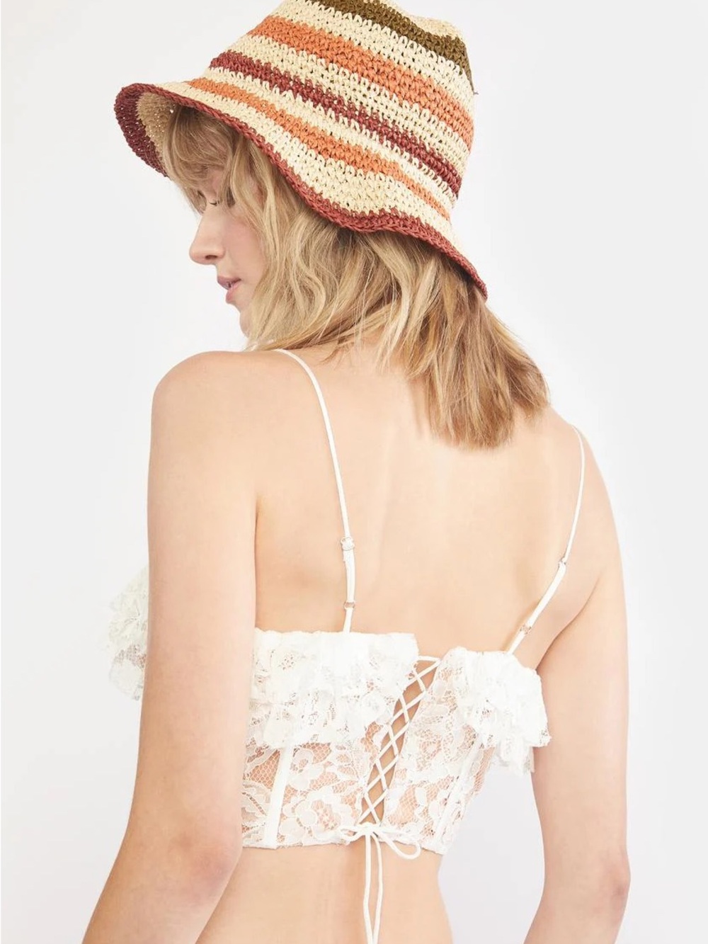 For Love And Lemons Ivory Lace Jillian bustier corset top lace up - Picture 3 of 8